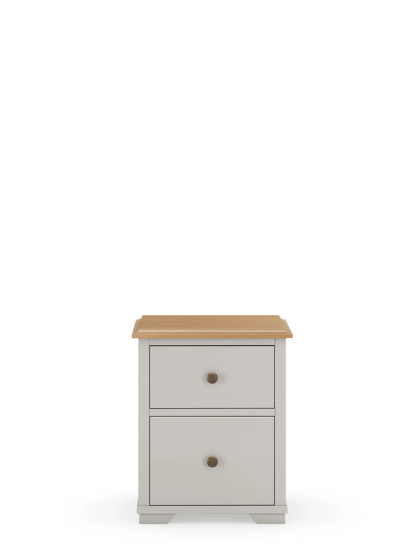  Sandbanks 2 Drawer Bedside Table Grey 