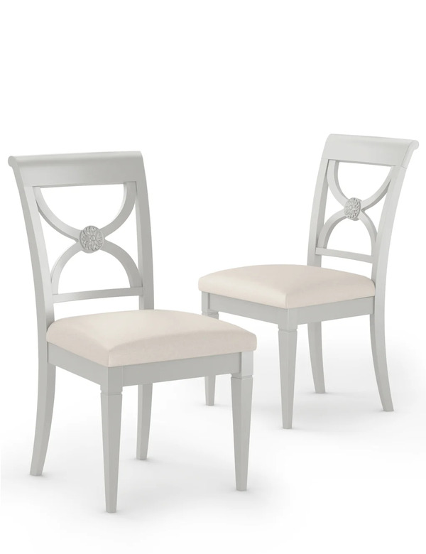  Set Of 2 Darcey Dining Chairs Light Grey 