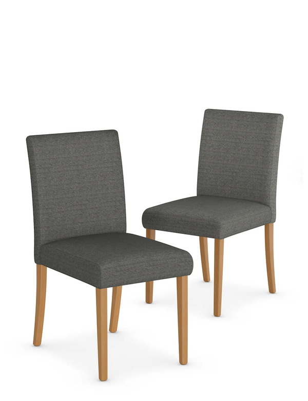  Set Of 2 Tromso Dining Chairs Grey 