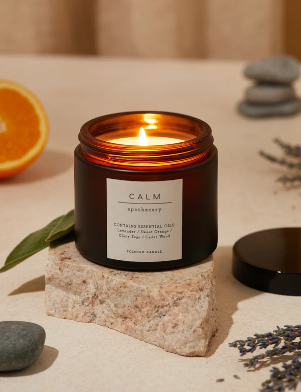  Apothecary Calm Scented Candle Amber 
