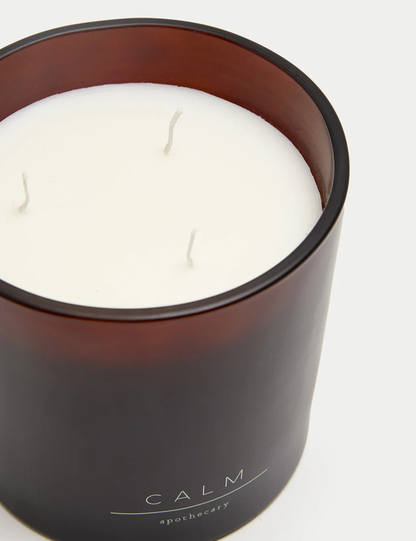  Apothecary Calm 3 Wick Candle Amber 