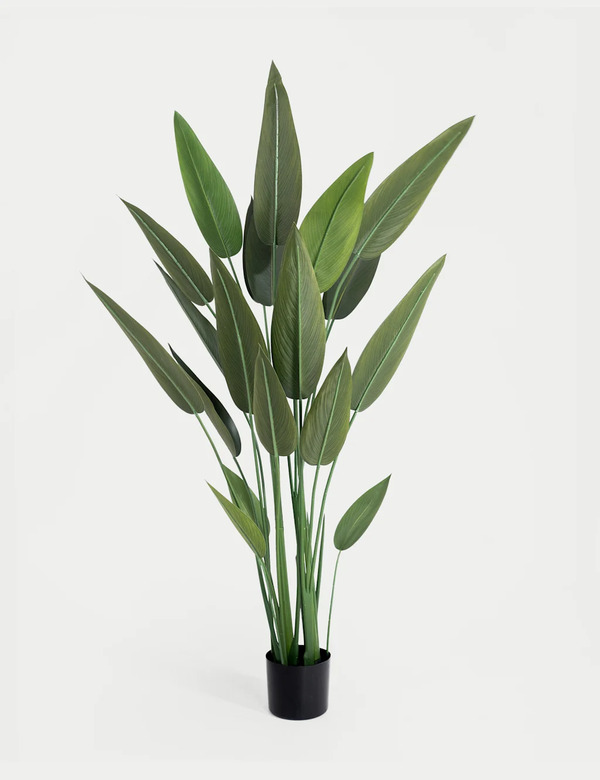 Blooming Artificial Artificial 4.5ft Heliconia Exotic Plant Green 
