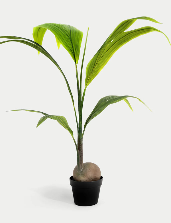  Blooming Artificial 4ft Artificial Coconut Palm Green 