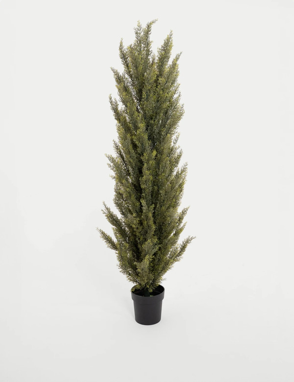  Blooming Artificial 6ft Artificial Conifer Tree In Pot Green 