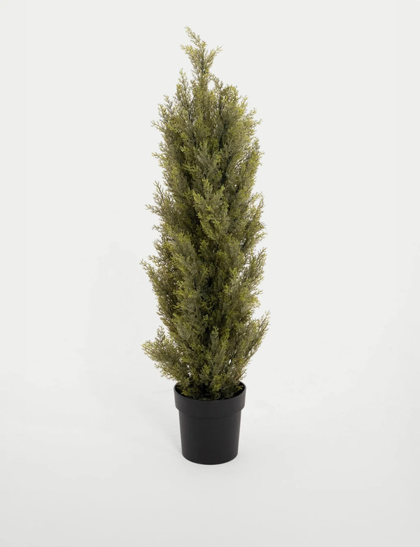  Blooming Artificial 4ft Artificial Conifer Tree In Pot Green 
