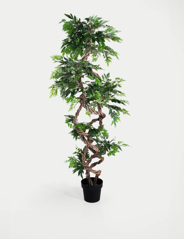  Blooming Artificial 5.5ft Artificial Fruticosa Tree In Pot Green 
