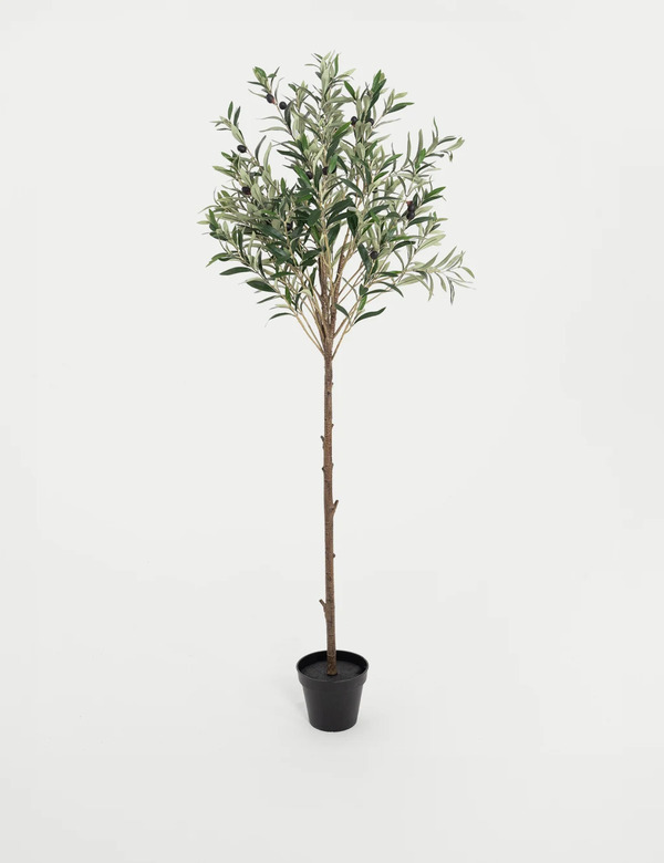  Blooming Artificial 4.5ft Artificial Mediterranean Olive Tree Green 