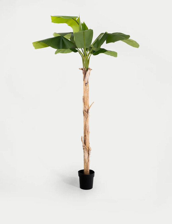  Blooming Artificial 6ft Artificial Musa Banana Tree In Pot Green 