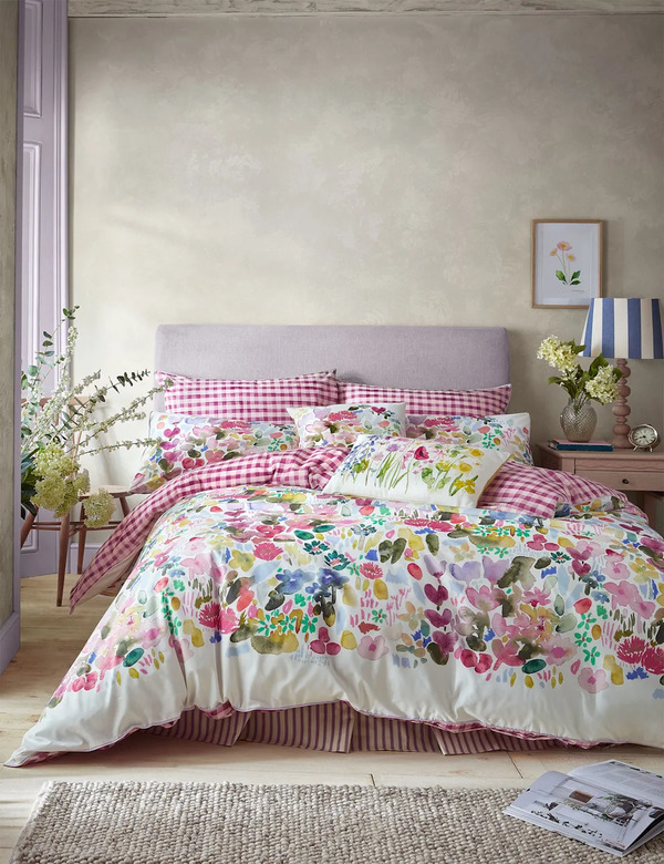  Bluebellgray Pure Cotton Flora Bedding Set Pink Mix 