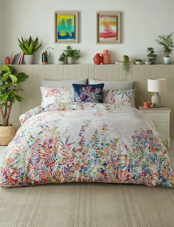  Clarissa Hulse Pure Cotton Sateen Cascading Kaleidoscope Bedding Set Multi 