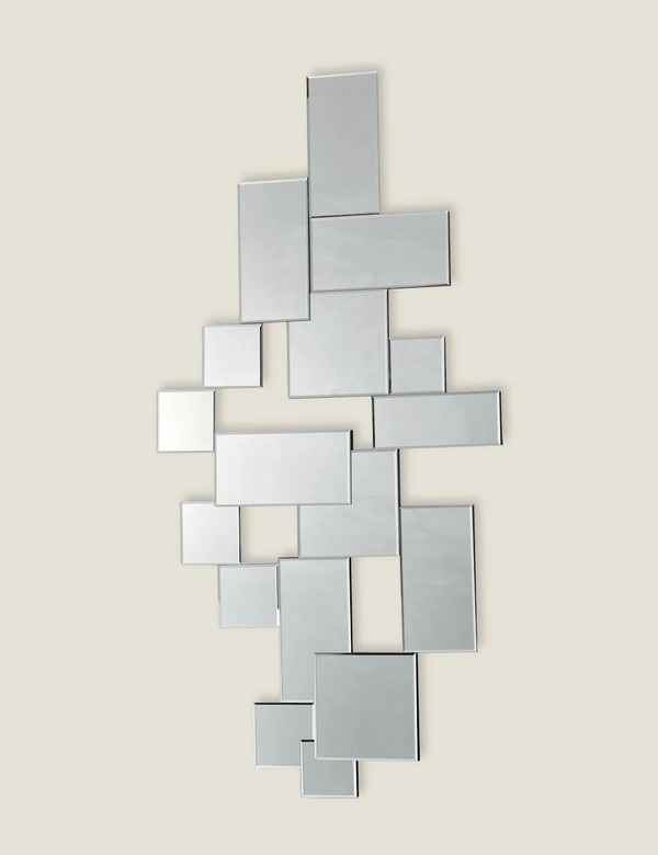  Dar Block Wall Mirror Silver 