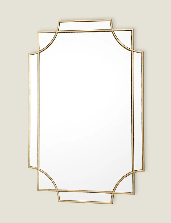  Dar Guapo Rectangular Wall Mirror Gold 