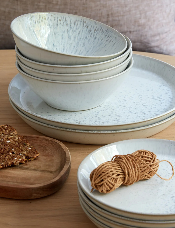  Denby 12 Piece Kiln Dinner Set Natural Mix 