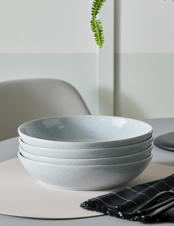  Denby Set Of 4 Dove Grey Pasta Bowls Grey 