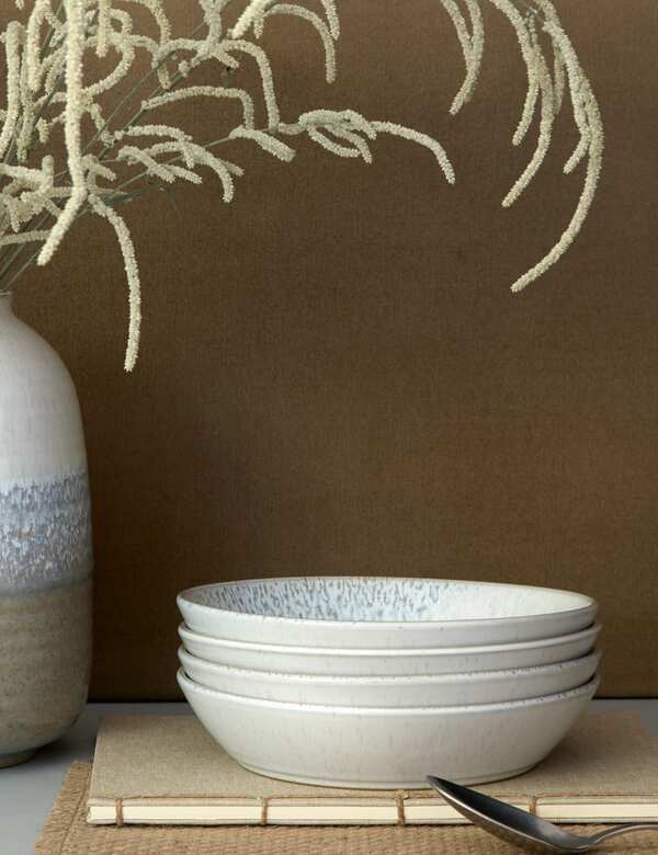  Denby Set Of 4 Kiln Pasta Bowls Natural Mix 