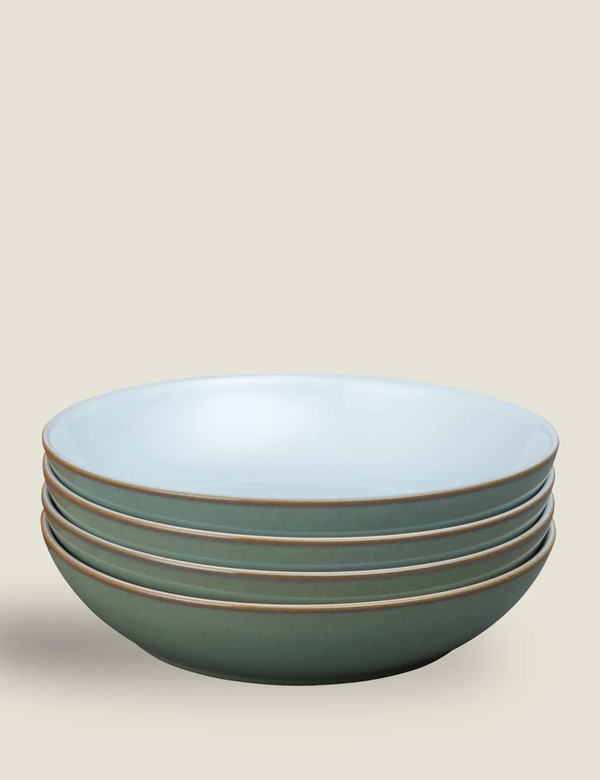  Denby Set Of 4 Regency Green Pasta Bowls Green Mix 