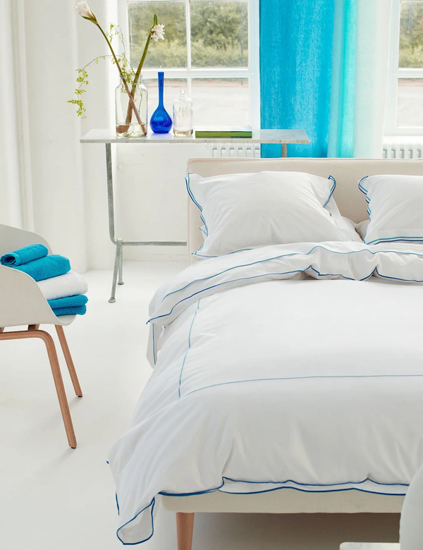  Designers Guild Pure Cotton Astor Bedding Set Blue Mix 