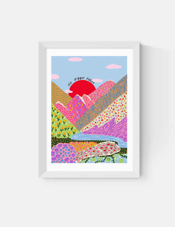  East End Prints Bigger Picture Framed Art White 