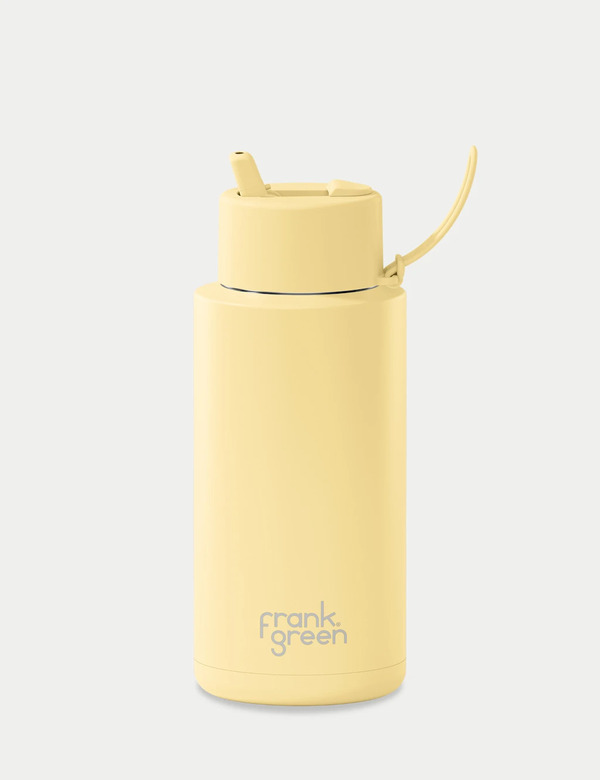  Frank Green Stainless Steel Water Bottle 1l Buttermilk 