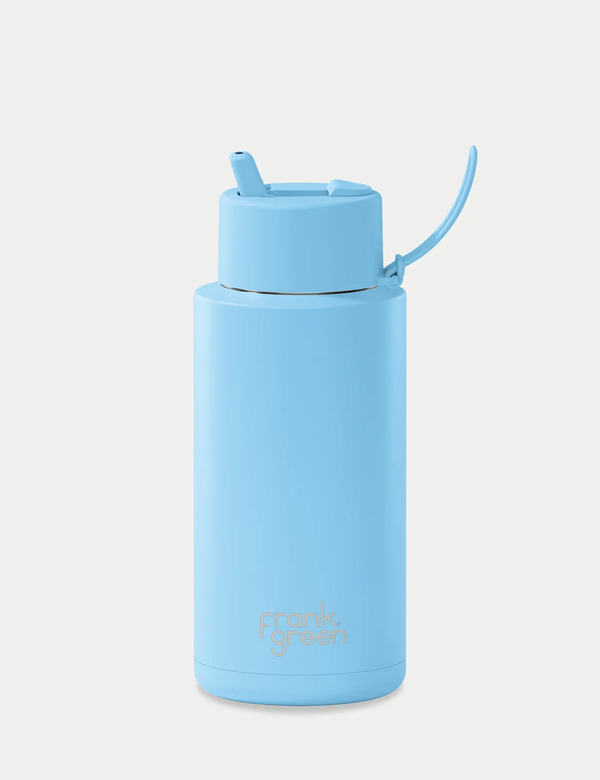  Frank Green Stainless Steel Water Bottle 1l Sky Blue 