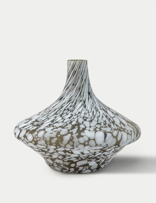  Gallery Direct Aditya Glass Mottled Vase Brown 
