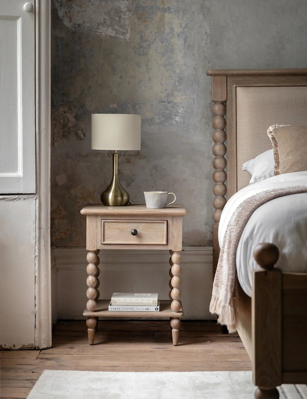  Gallery Direct Artisan 1 Drawer Bedside Table Natural 