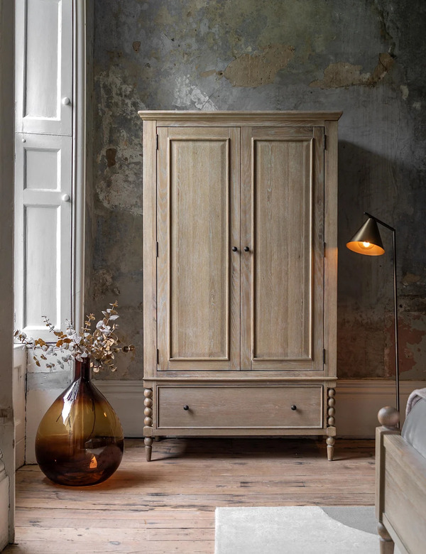  Gallery Direct Artisan 1 Drawer Double Wardrobe Natural 