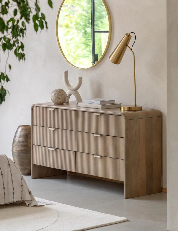  Gallery Direct Colonna 6 Drawer Chest Natural 