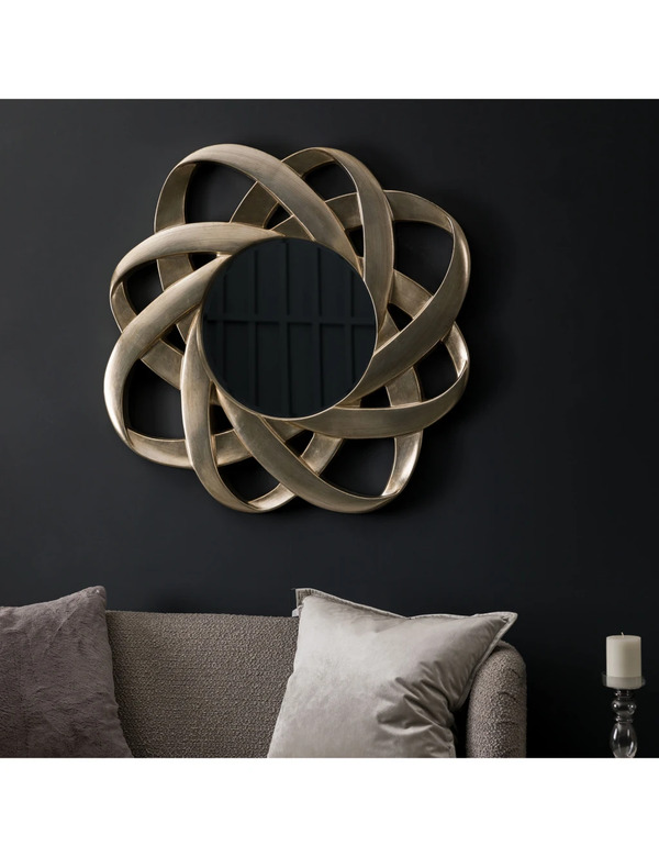  Gallery Direct Constellation Extra Large Round Wall Mirror Gold 