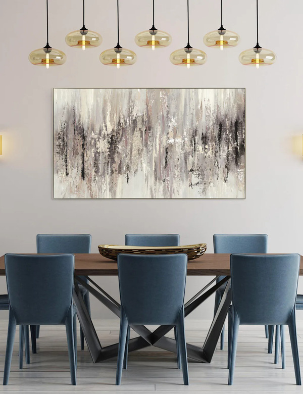  Gallery Direct Elemental Abstract Rectangle Framed Art Gold 