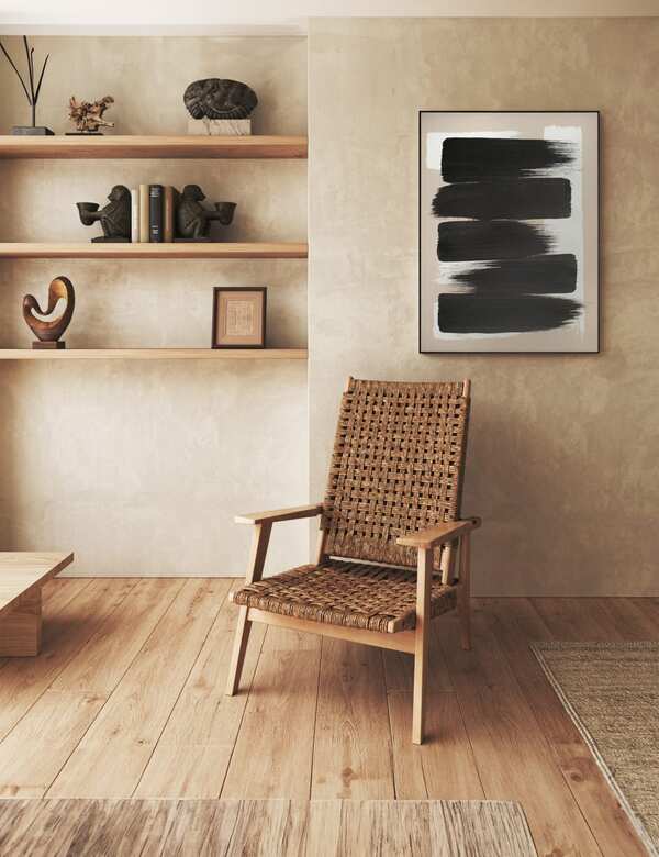  Gallery Direct Guard Up Abstract Rectangle Framed Art Black 