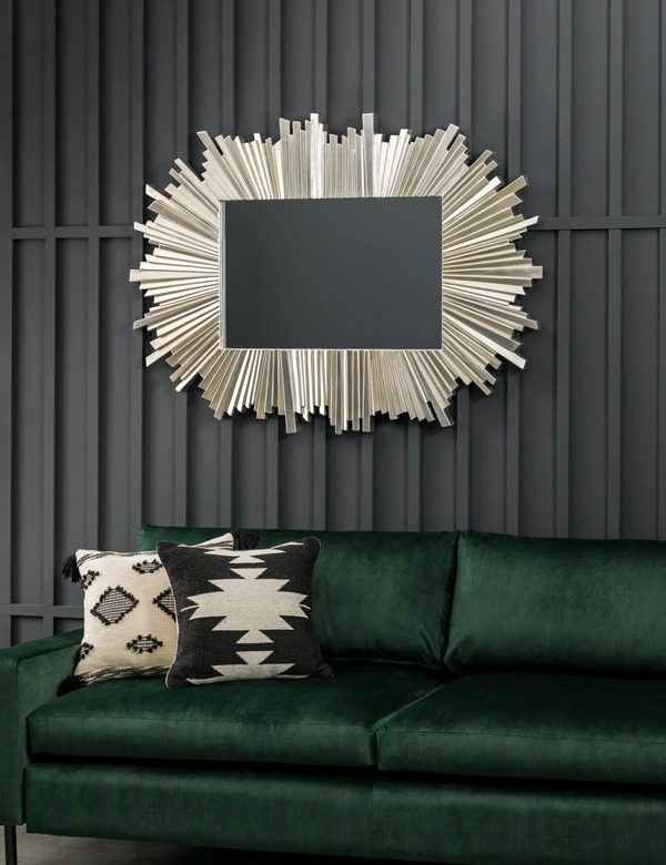  Gallery Direct Herzfeld Extra Large Rectangular Wall Mirror Silver 