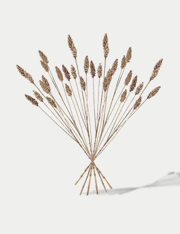  Gallery Direct Set Of 6 Artificial Wheat Spray Single Stems Brown 