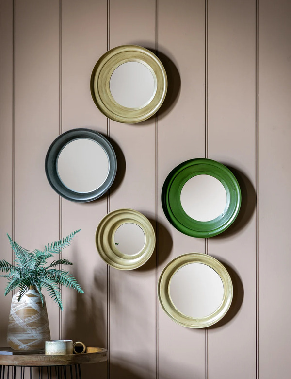  Gallery Direct Set Of 5 Crosby Round Wall Mirrors Multi 
