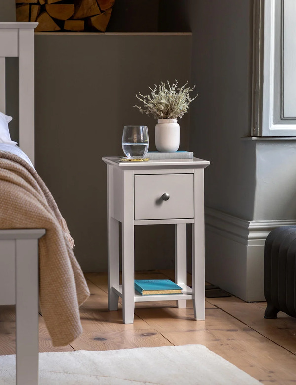  Gallery Direct Set Of 2 Hastings Grey Bedside Tables Grey 