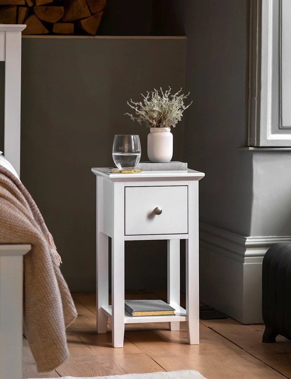  Gallery Direct Set Of 2 Hastings White Bedside Tables Soft White 