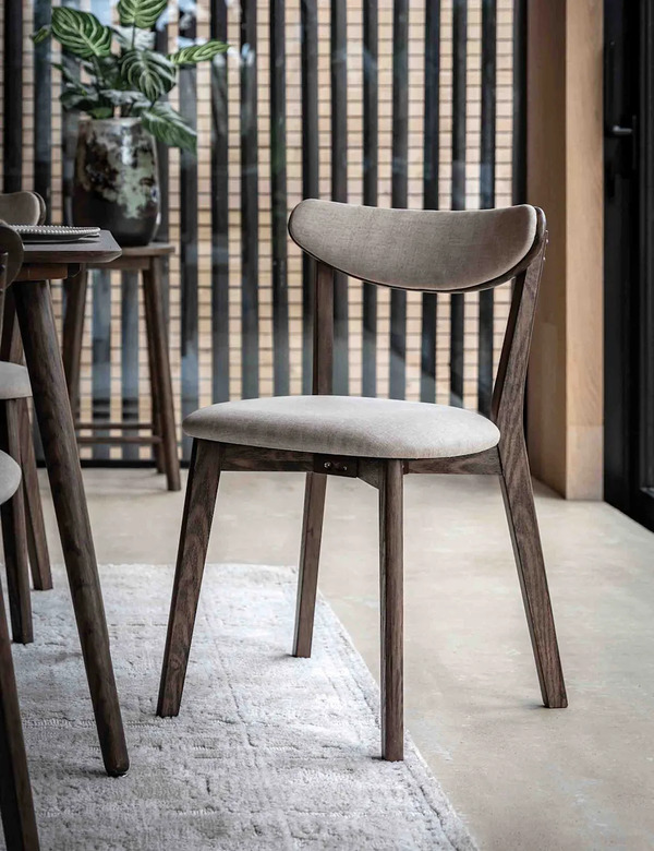  Gallery Direct Set Of 2 Hatfield Dining Chairs Brown Mix 