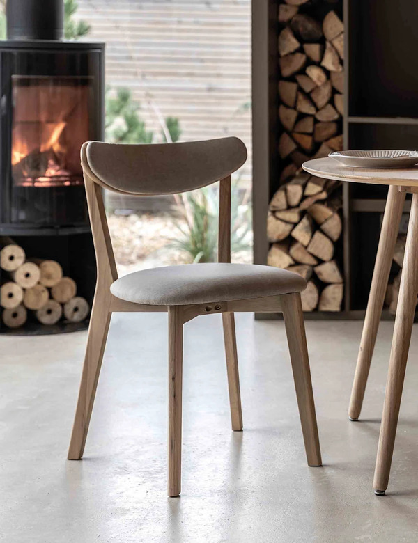  Gallery Direct Set Of 2 Hatfield Dining Chairs Natural Mix 