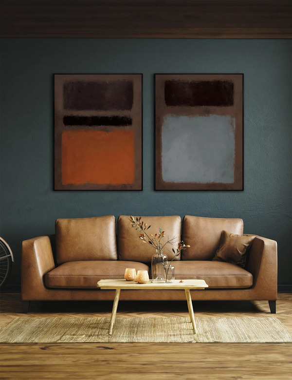  Gallery Direct Set Of 2 Reflecting Rectangle Framed Art Black 