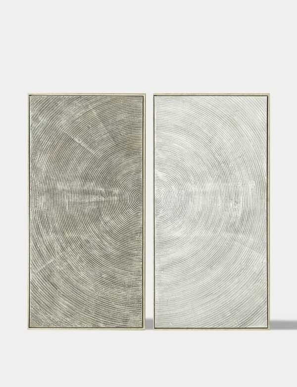  Gallery Direct Set Of 2 Spiral Duo Rectangle Framed Art Multi 