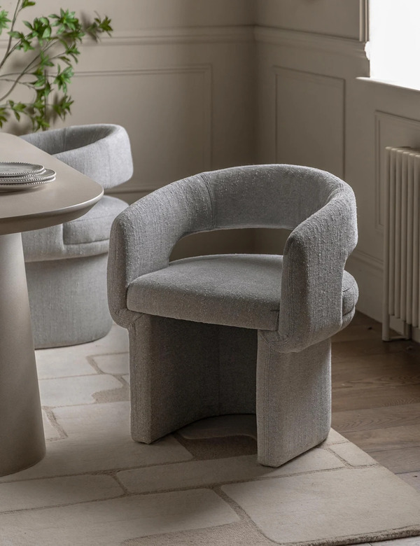  Gallery Direct Sloane Fabric Dining Chair Grey 