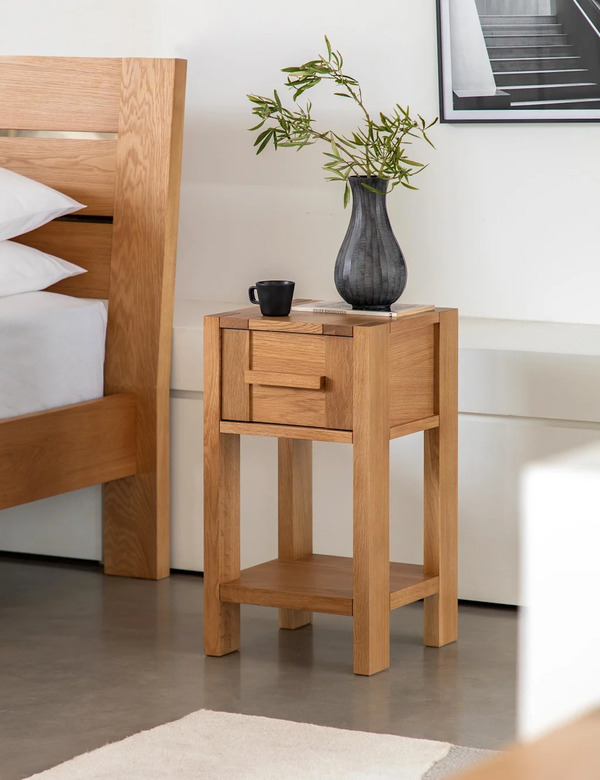  Gallery Direct Sonoma™ 1 Drawer Slim Bedside Table Oak 