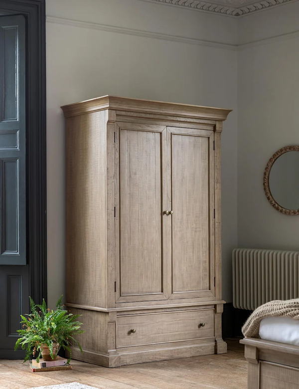  Gallery Direct Vancouver 1 Drawer Double Wardrobe Natural 