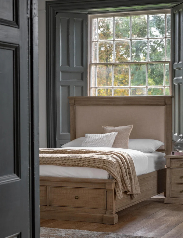  Gallery Direct Vancouver 2 Drawer 5' Storage Bed Natural 