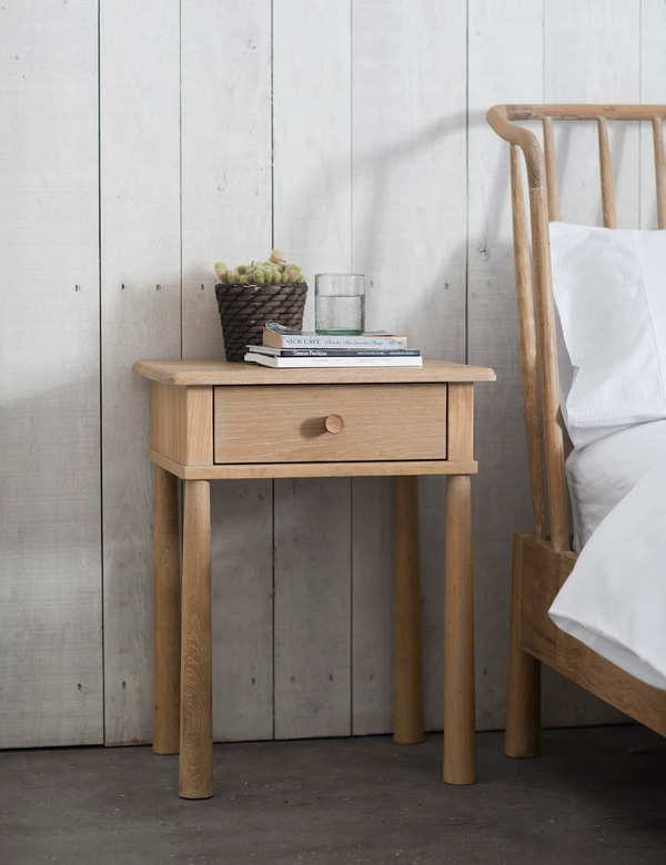  Gallery Direct Wycombe 1 Drawer Bedside Table Brown 