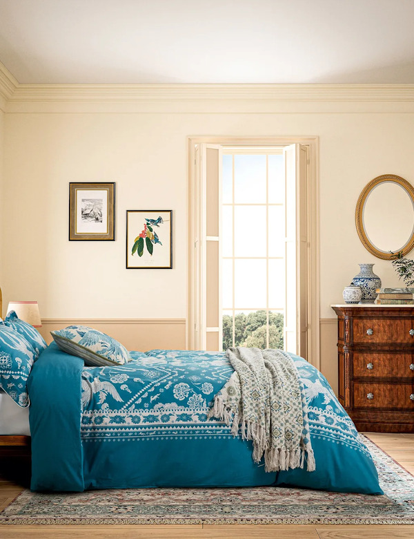  Joules Hidcote Birds Tapestry Bedding Set Blue Mix 