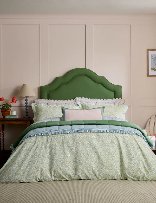  Joules Pure Cotton Trailing Ditsy Bedding Set Green 