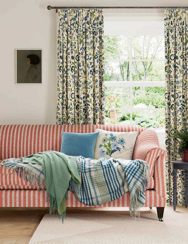  Land & Shore Wool Blend Fringed Throw Green 