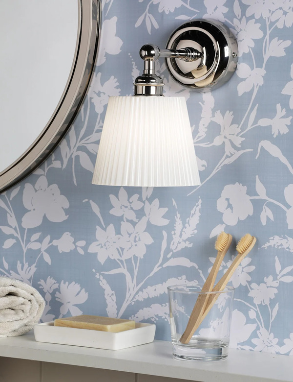  Laura Ashley Callaghan Wall Light Silver 