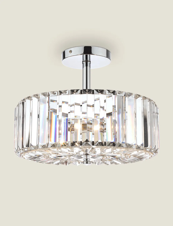  Laura Ashley Fernhurst Ceiling Light Silver 